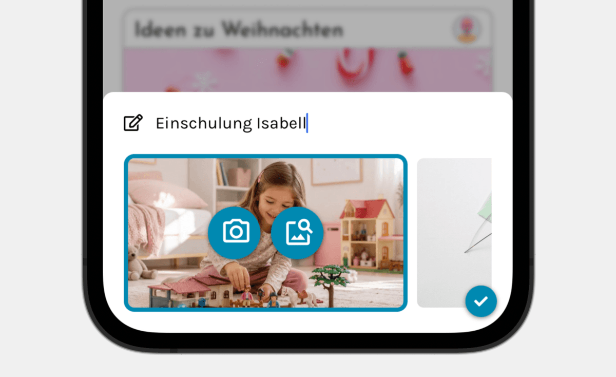 Neue Wunschliste in der bitte.kaufen-App benennen.