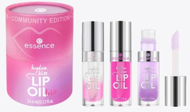 essence Lippenöl Set Hydra Kiss Lip Oil Trio (3x4ml)
