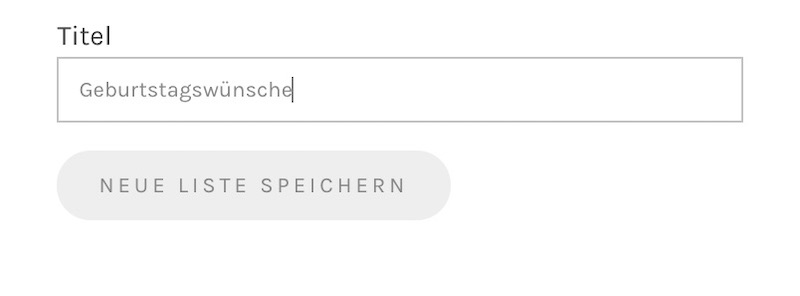 Einfach Wunschzettel-Namen vergeben und speichern! - bitte.kaufen