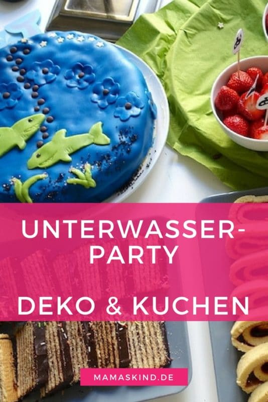 Unterwasser-Party für Kinder - Deko und Kuchen-Tipps | Mehr Infos zu den Kuchen für eine coole Unterwasser-Party gibt es auf Mamaskind.de
