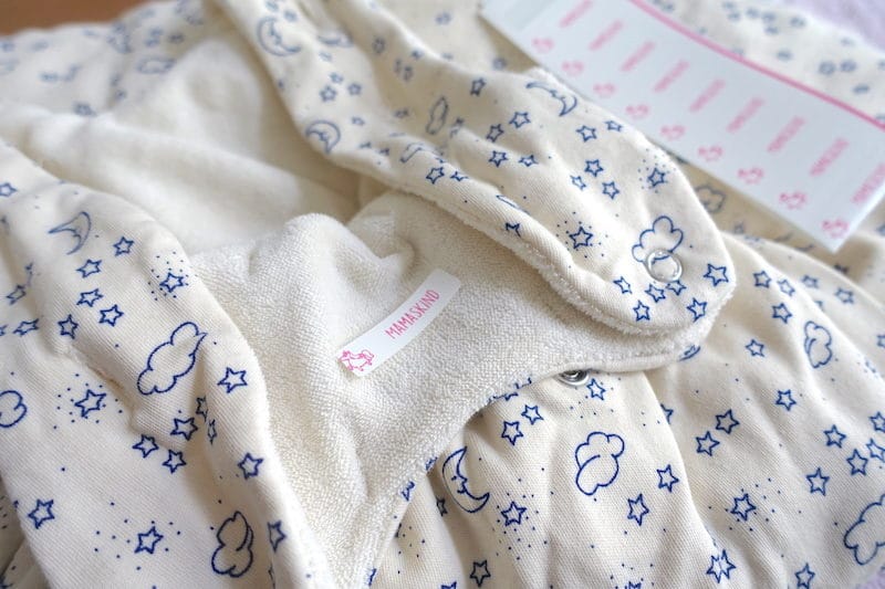 Bügeletikett mit Namen von Gutmarkiert für Baby-Schlafsack