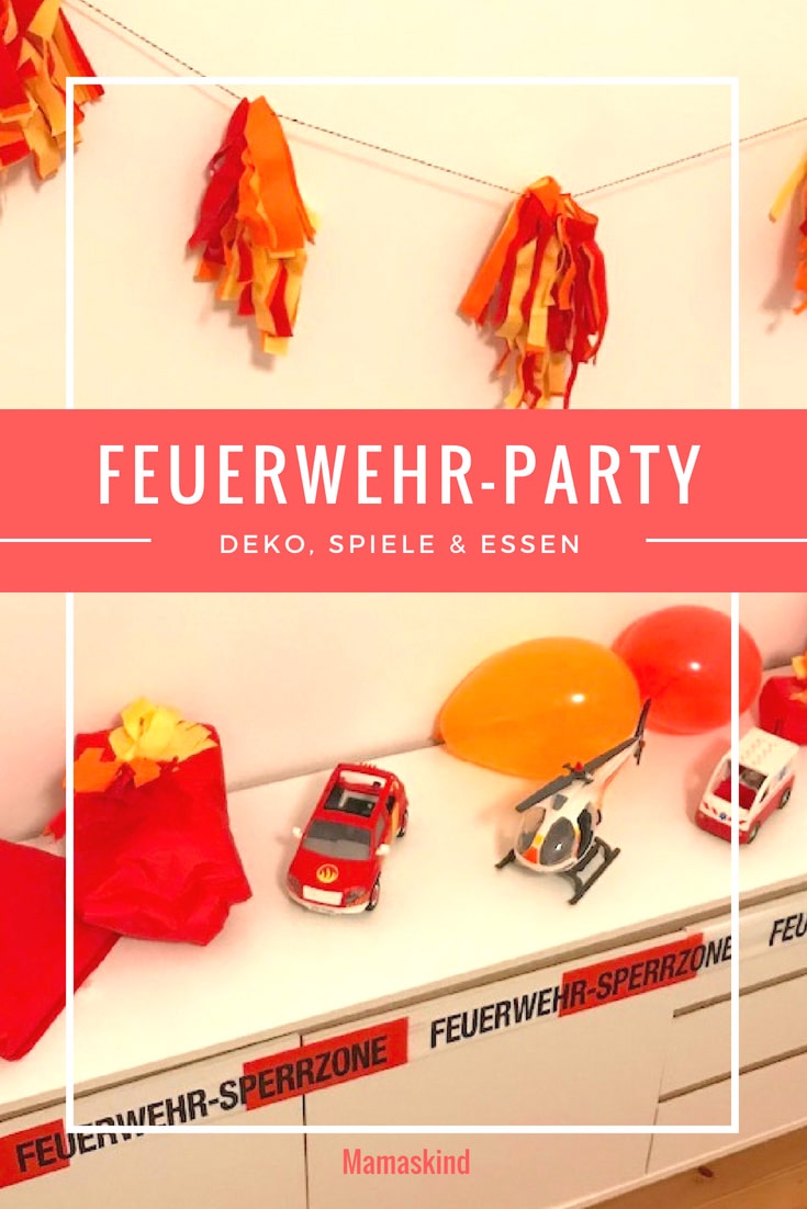 Feuerwehr-Party: Coole Tipps für günstige und selbstgebastelte Deko, Spiele und Essen. | Mehr Infos zu unserer Deko, Spielen und dem Essen zur Feuerwehrparty auf Mamaskind.de