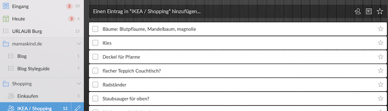 Wunderlist: Tägliche Todos und Einkaufslisten | Mehr Infos auf Mamaskind.de