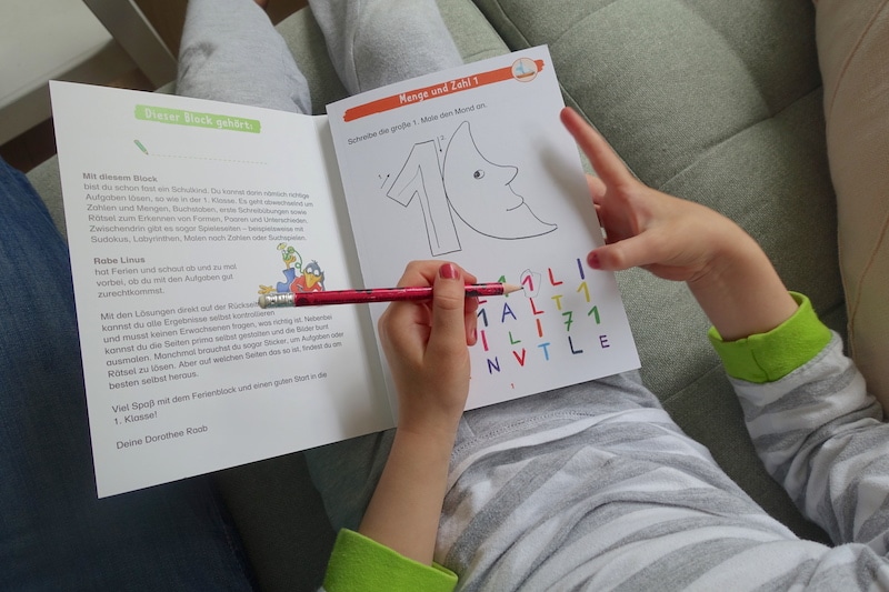 Tipp: Ferienblock für angehende Schulkinder mit Rabe Linus | Mehr Infos für Kinderbücher für die Ferien auf Mamaskind.de