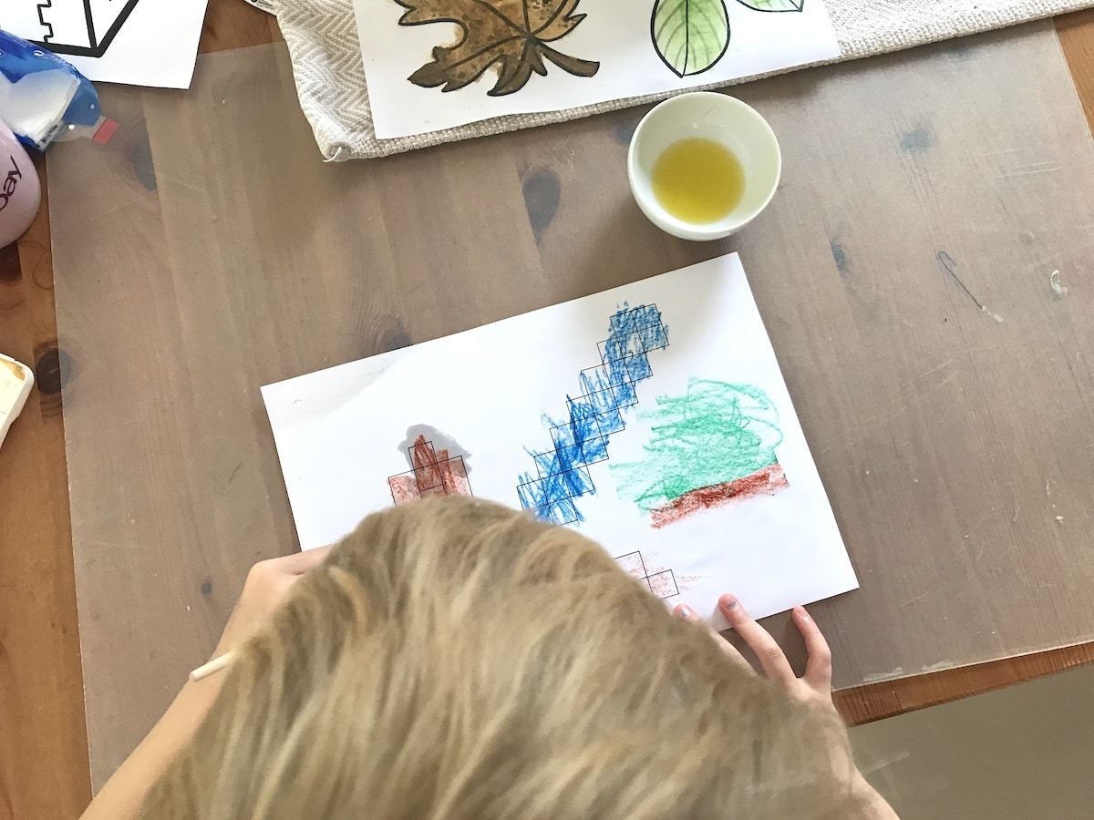 Tipp: Angemalte Bilder mit Öl bestreichen und danach zwischen Küchenpapier bügeln: Fensterbild fertig. - Mamaskind.de