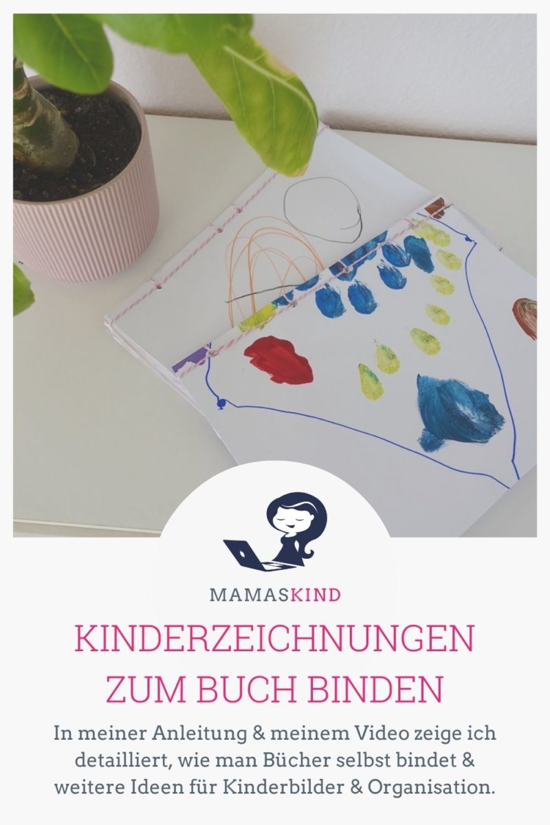 Kinderzeichnungen zum Buch binden - Anleitung & Video - Mamaskind.de