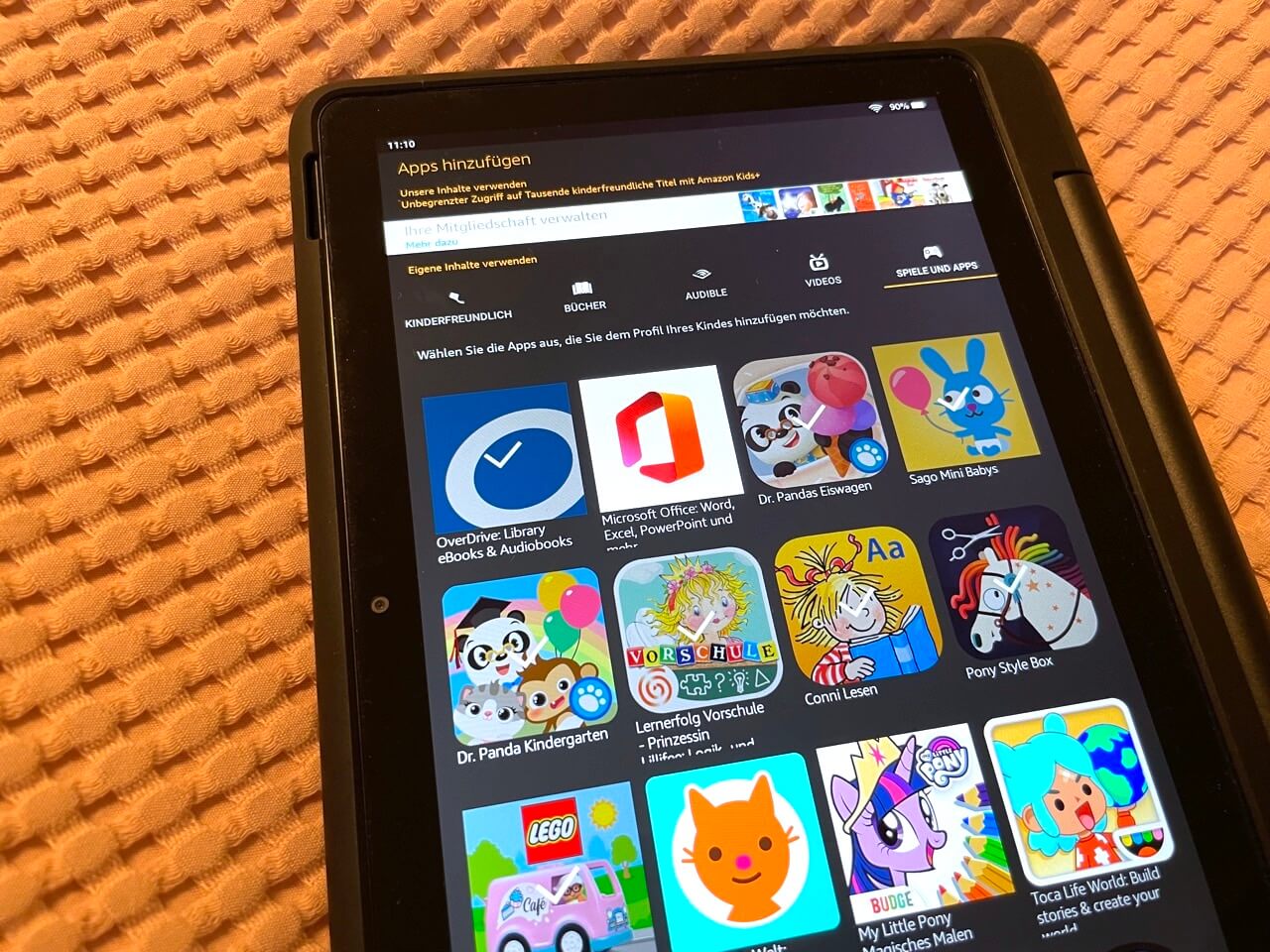 App freigeben auf dem Kids Fire HD: OverDrive - mamaskind.de