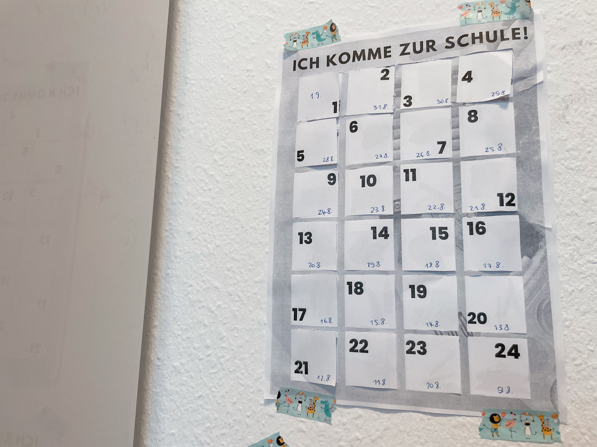 Türchen-Kalender: Wann komme ich in die Schule? - bitte.kaufen