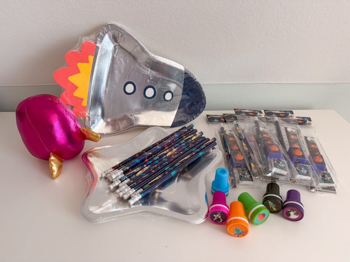 Mitgebsel mit Weltraum-Motiven